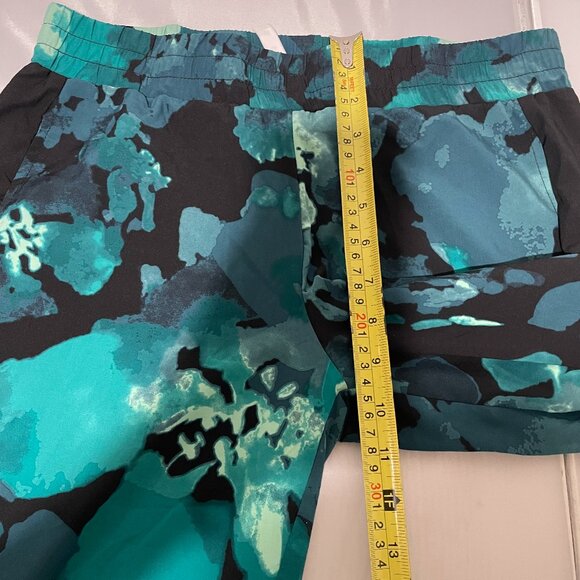 Fabletics Annalies Green Floral Wide Leg Silk Touch Pants Size XS - Picture 15 of 16